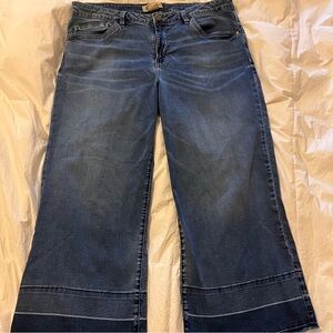 Democracy Flare Leg Crops with Ombré Released Hem Sz 16